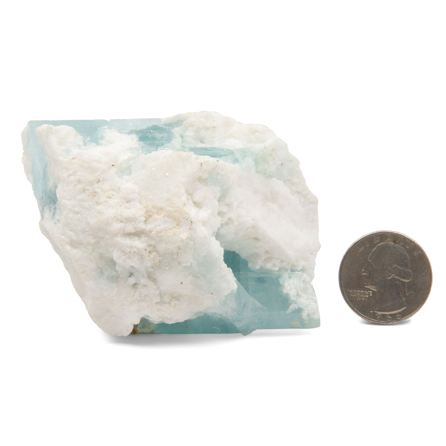 Beryl var. Aquamarine in Silver Mica