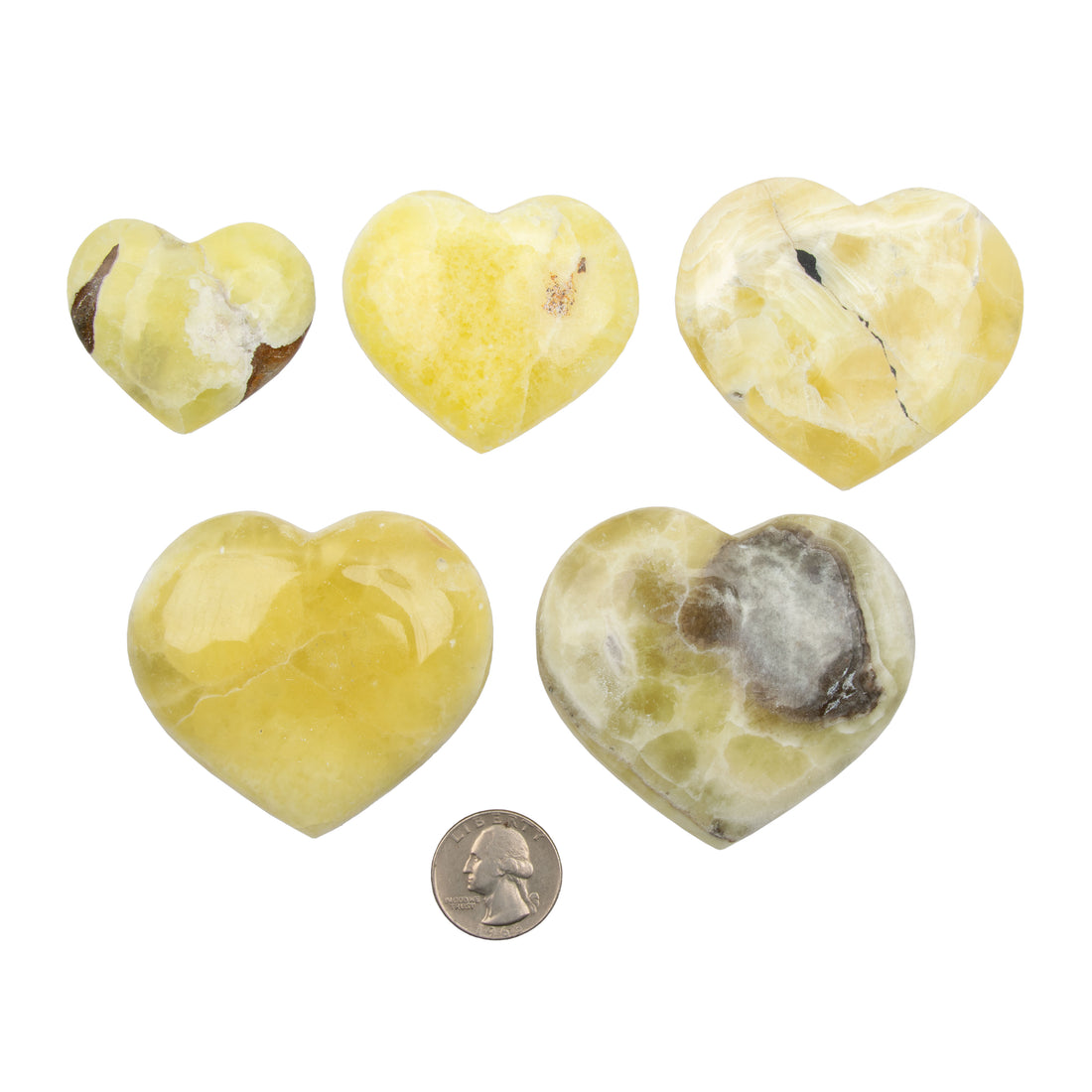 Aragonite - Lemon, Hearts, A-Grade