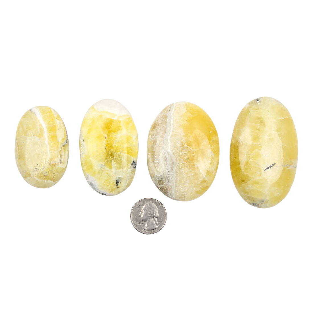 Aragonite - Lemon, Palmstones, A-Grade