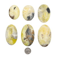 Aragonite - Lemon, Palmstones, Matrix