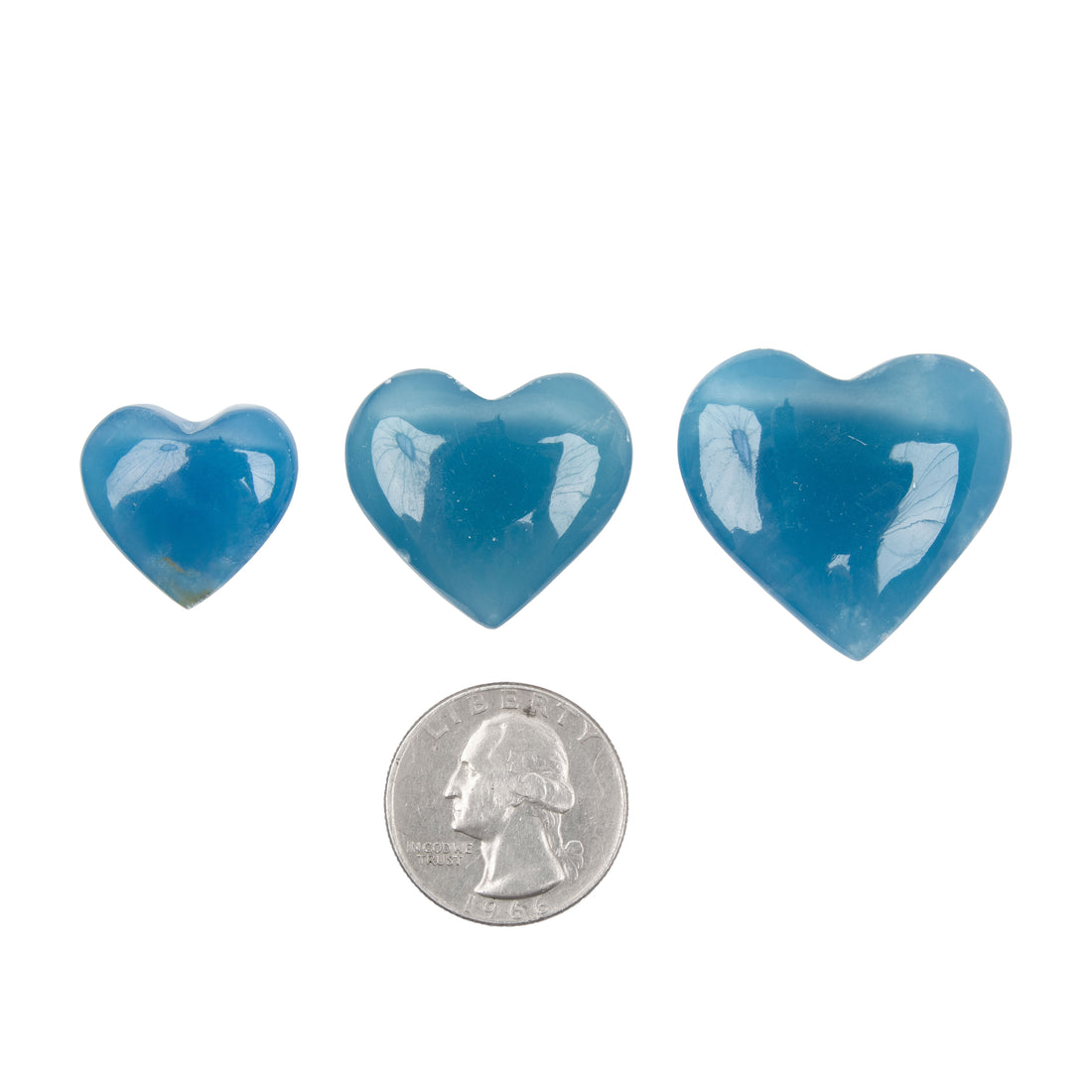 Blue Calcite - Hearts