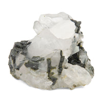 Epidote in Dream Quartz Cluster