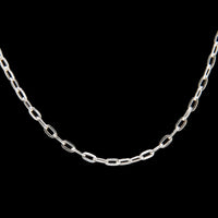 Flat Oval Chain - Sterling Silver