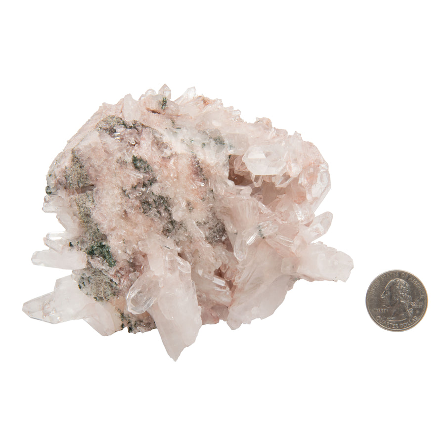 Pink Lemurian Quartz - Cluster with Fadens