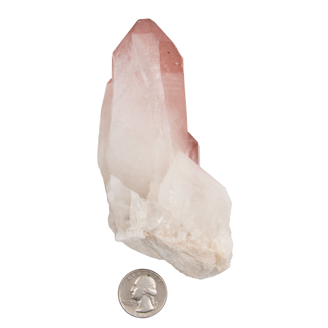 Pink Lemurian Quartz - Natural Point, with Sprouts