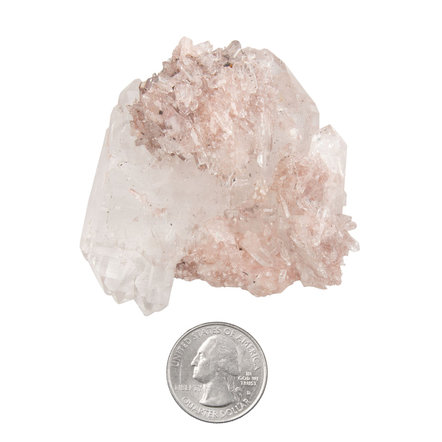 Pink Lemurian Quartz - Cluster with Fadens