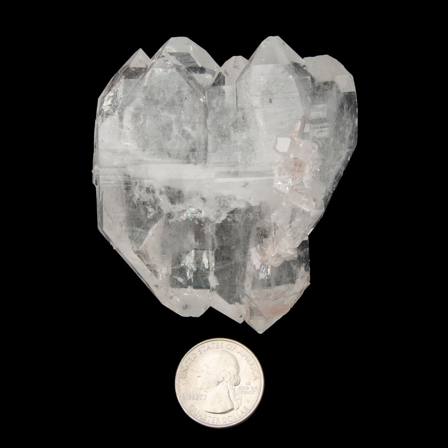 Pink Lemurian Quartz - Cluster with Fadens