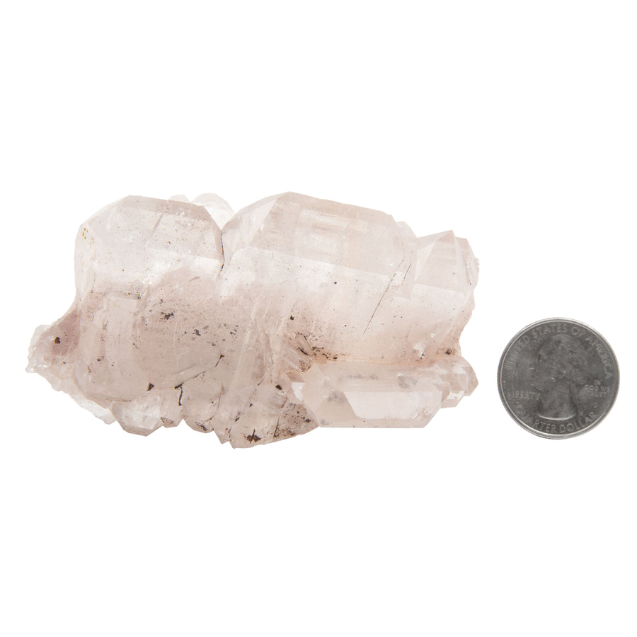 Pink Lemurian Quartz - Cluster with Fadens