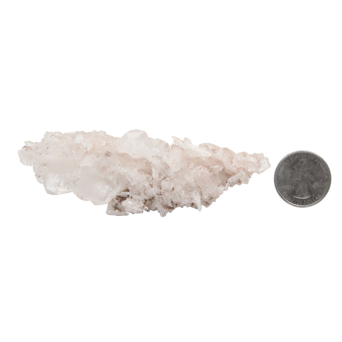 Pink Lemurian Quartz - Cluster with Fadens