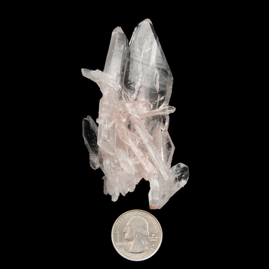 Pink Lemurian Quartz - Cluster with Fadens