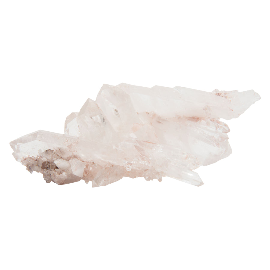 Pink Lemurian Quartz - Cluster with Fadens