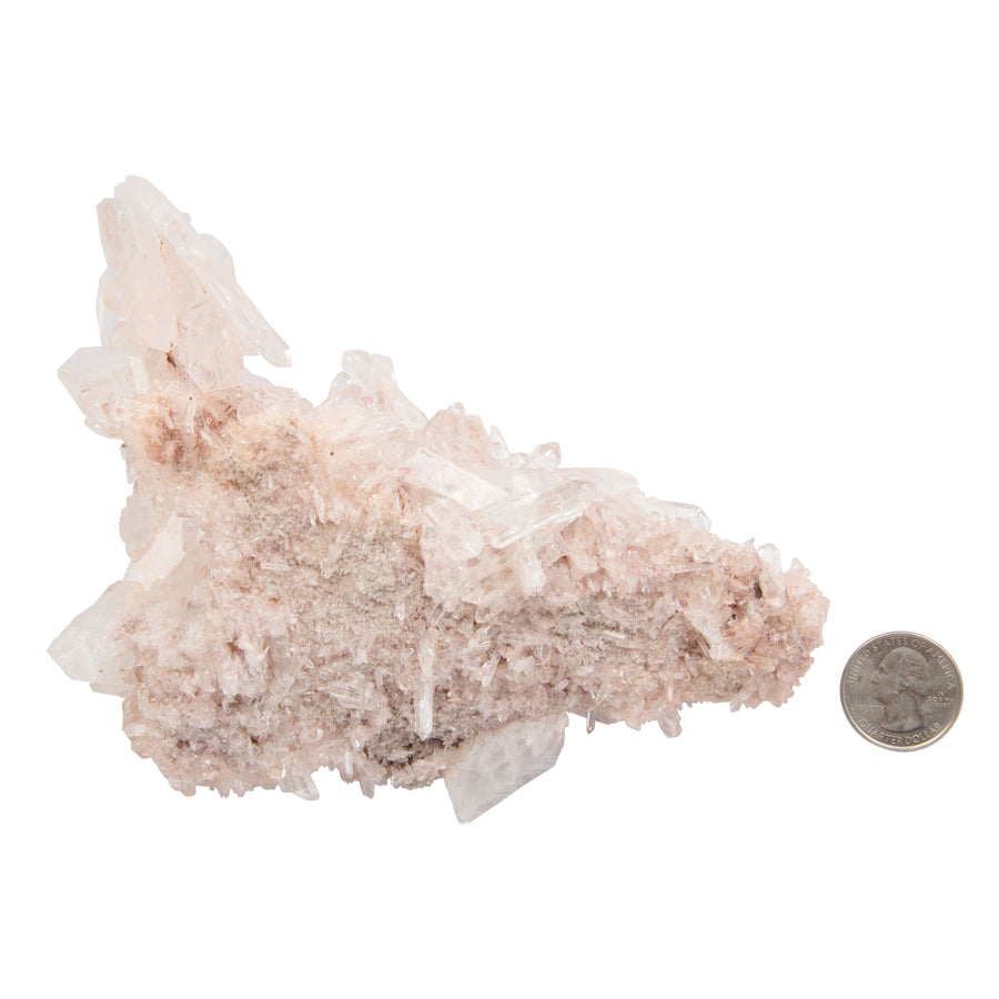 Pink Lemurian Quartz - Cluster with Fadens