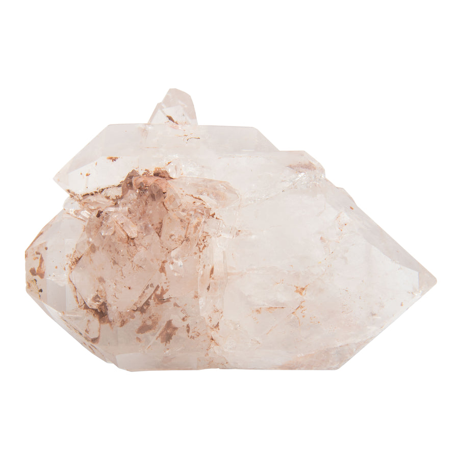 Pink Lemurian Quartz - Cluster with Fadens