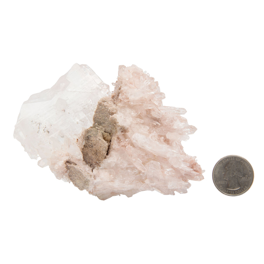 Pink Lemurian Quartz - Cluster with Fadens