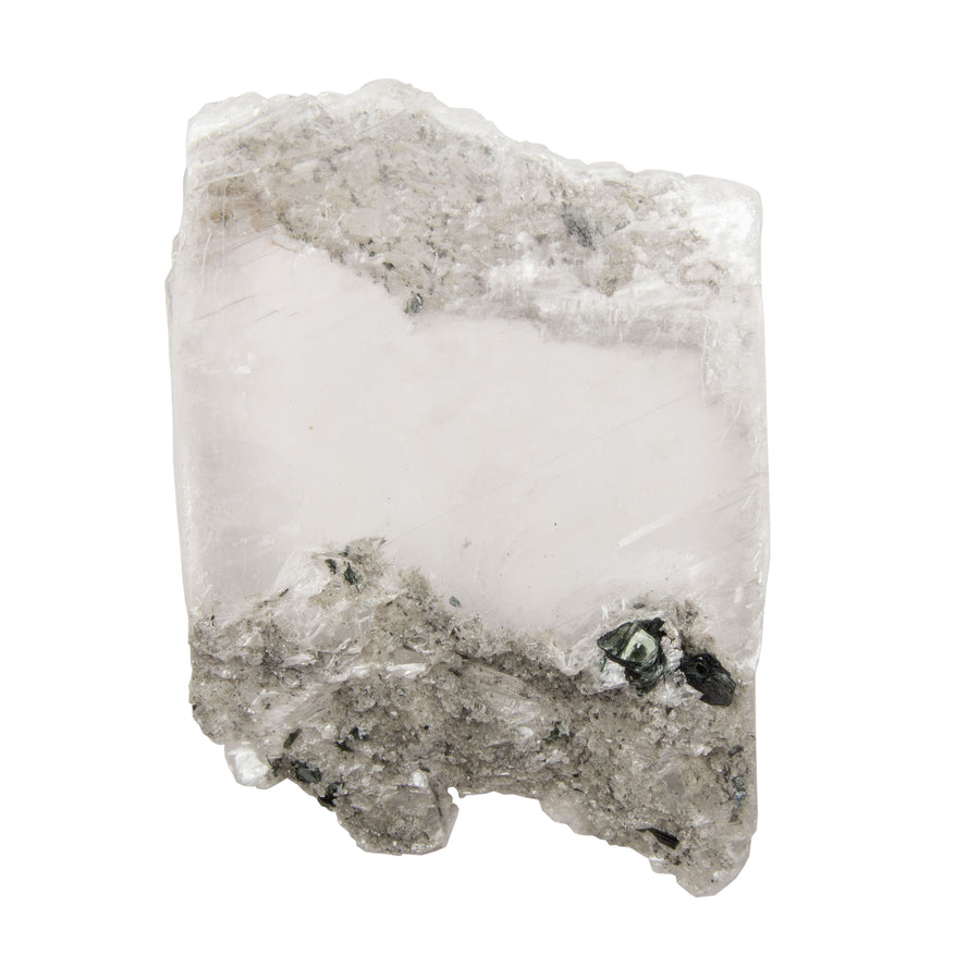 Selenite with Pyrite 