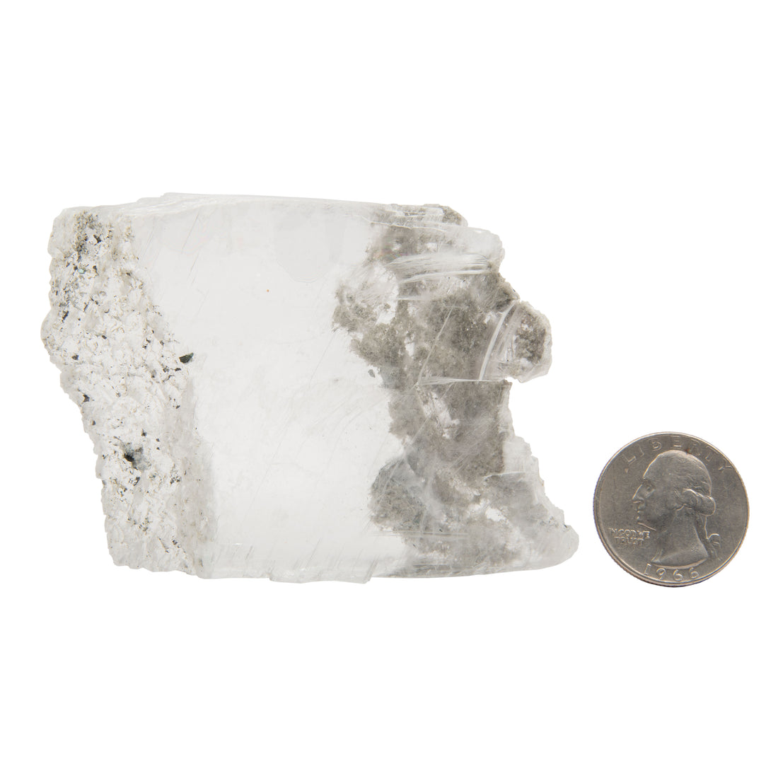 Selenite with Pyrite