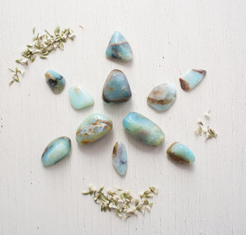 Tumbled Blue Opal Healing Stones