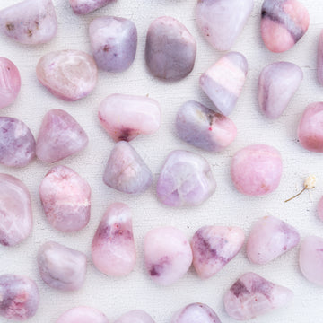 Petalite with Lepidolite - Pink, Polished, Tumbled